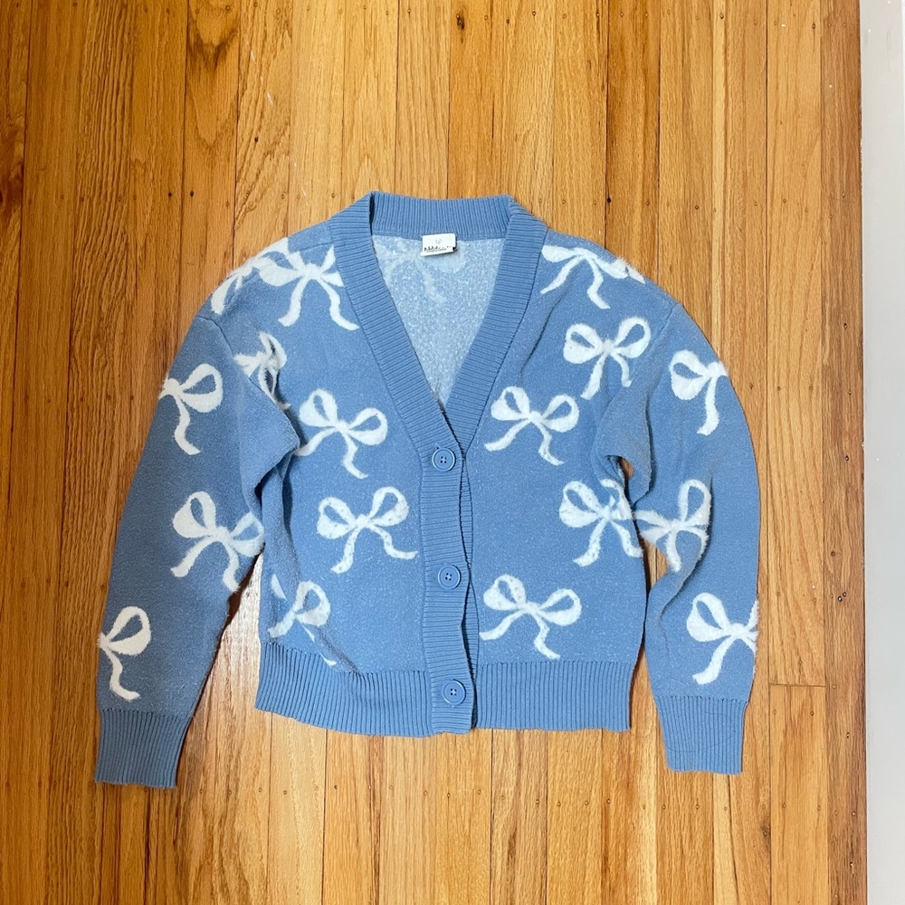 Blue Coquette Bows Cardigan